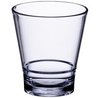 Choice 12 oz. SAN Plastic Stackable Double Rocks / Old Fashioned Glass - 24/Case