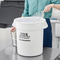 Choice 10 Gallon White Ice Bucket