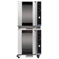 Moffat USP8M/2 Turbofan Double Deck Full Size 8 Tray Electric Holding Cabinet / Proofer with Mechanical Controls and Compact 28 7/8 inch Width - 110-120V
