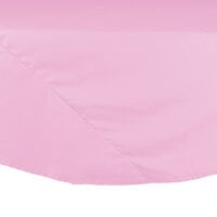 Intedge 72" Round Pink Hemmed 65/35 Poly/Cotton BlendCloth Table Cover