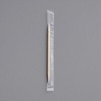 Choice 2 1/2" Plain Plastic Wrapped Round Toothpicks in Dispenser Box - 1000/Box