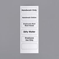 Choice Sanitary Compliance Labels with 5 Messages and 1 Blank Label