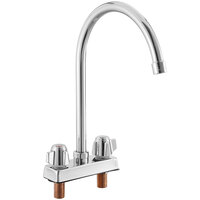 Regency Deck Mount Faucet with 12 inch Gooseneck Spout and 4 inch Centers