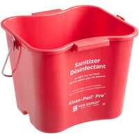 San Jamar KPP256RD 8 Qt. Red Sanitizing Kleen-Pail Pro Bucket
