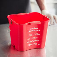 San Jamar KPP196RD 6 Qt. Red Sanitizing Kleen-Pail Pro Bucket