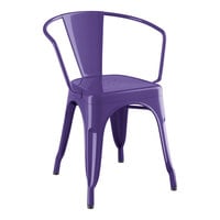 Lancaster Table & Seating Alloy Series Purple Outdoor Arm Chair