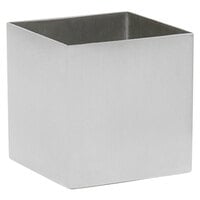 Front of the House ASC017BSS22 4 oz. Brushed Stainless Steel Square Ramekin   - 6/Case