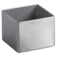 Front of the House DSD034BSS24 1 oz. Brushed Stainless Steel Square Ramekin   - 24/Case
