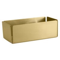 Front of the House TSH001GOS93 4 3/4" x 2 1/4" Matte Brass Brushed Stainless Steel Rectangular Sugar Caddy / Holder   - 12/Case