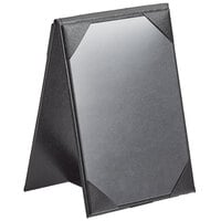 H. Risch, Inc. TENT-5X7-BK 5 inch x 7 inch A-Frame / Two View Black Table Tent with Picture Corners