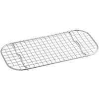 Vigor 5 inch x 10 inch Third Size Footed Stainless Steel Wire Cooling Rack / Pan Grate for Steam Table Pan