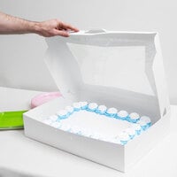 19 inch x 14 inch x 4 inch White Window Cake / Bakery Box - 50/Bundle