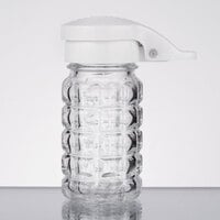 Tablecraft 163MPW 1.5 oz. Glass Shaker with White Moisture Proof ABS Top   - 24/Case