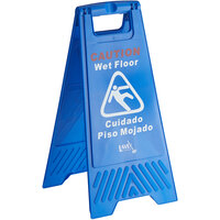 Lavex Janitorial 25 inch Blue Caution Wet Floor Sign