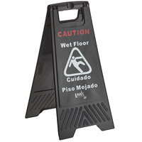 Lavex Janitorial 25 inch Black Caution Wet Floor Sign