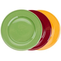 Tuxton DYA-112 11 1/4 inch Assorted Colors China Plate - 12/Case