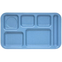 Carlisle 4398392 Space Saver 9 inch x 15 inch Sandshades Melamine Right Hand 6 Compartment Tray