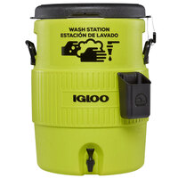 Igloo 42261 10 Gallon Neon Yellow Portable Handwash Station with Built-In Soap Caddy