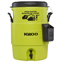 Igloo 42260 5 Gallon Neon Yellow Portable Handwash Station with Built-In Soap Caddy