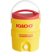 Igloo 421 2 Gallon Yellow Insulated Beverage Dispenser / Portable Water Cooler