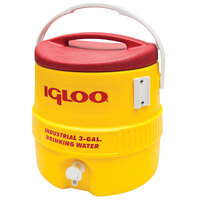 Igloo 431 3 Gallon Yellow Insulated Beverage Dispenser / Portable Water Cooler