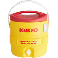 Igloo 431 3 Gallon Yellow Insulated Beverage Dispenser / Portable Water Cooler