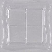 Fineline Tiny Temptations 6206-CL 7 1/4 inch x 7 1/4 inch Clear Disposable Plastic Tray - 120/Case