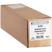 Western Plastics 510 16 inch x 16 inch 60 Gauge Perforated All-Purpose Shrink Wrap - 1000/Roll