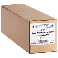 Western Plastics 509 15 inch x 15 inch 60 Gauge Perforated All-Purpose Shrink Wrap - 1000/Roll