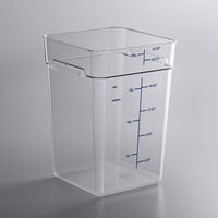 Carlisle 22 Qt. Clear Square Polycarbonate Food Storage Container
