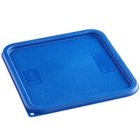 Carlisle 12, 18, and 22 Qt. Blue Square Polypropylene Food Storage Container Lid