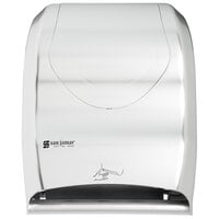 San Jamar T1470SS Smart System with IQ Sensor Summit Hands Free Roll Towel Dispenser - Stainless Steel Look