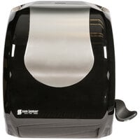 San Jamar T970BKSS Summit Lever Roll Towel Dispenser - Black / Stainless Steel Look