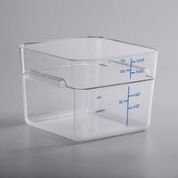 Carlisle 12 Qt. Clear Square Polycarbonate Food Storage Container