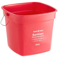 Noble Products King-Pail 10 Qt. Red Sanitizing Pail