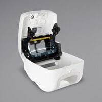 San Jamar T1470WHCL Smart System with IQ Sensor Summit Hands Free Roll Towel Dispenser -White / Clear
