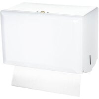 San Jamar T1800WH White Singlefold Towel Dispenser