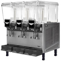Vollrath VBBD3-37-S Triple 3.17 Gallon Bowl Refrigerated Beverage Dispenser with Stirring Paddle Circulation - 115V