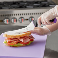 Schraf™ 9 inch Serrated Offset Bread Knife with Purple TPRgrip Handle