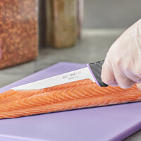 Schraf 6 inch Purple Narrow Stiff Boning Knife with TPRgrip Handle