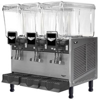 Vollrath VBBD3-37-F Triple 3.17 Gallon Bowl Refrigerated Beverage Dispenser with Fountain Spray Circulation - 115V