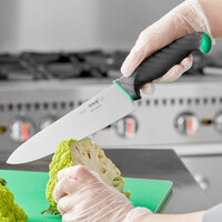 Schraf 8 inch Chef Knife with Green TPRgrip Handle