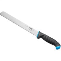 Schraf™ 10 inch Serrated Edge Slicing Knife with Blue TPRgrip Handle