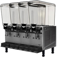 Vollrath VBBE4-37-F Quadruple 5.28 Gallon Bowl Refrigerated Beverage Dispenser with Fountain Spray Circulation - 115V