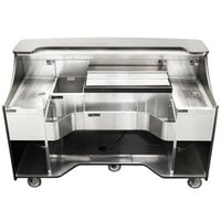 Perlick MOBS-66TE Signature 66" Stainless Steel Mobile Bar with Ice Chest - 120V