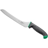 Schraf™ 9 inch Serrated Offset Bread Knife with Green TPRgrip Handle