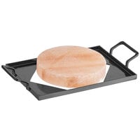 8 inch Round Himalayan Salt Slab with Oven- and Grill-Safe Serving Tray