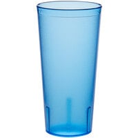 Choice 24 oz. Blue SAN Plastic Pebbled Tumbler - 12/Pack