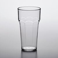 Choice 22 oz. Clear SAN Plastic Paneled Tumbler - 12/Pack