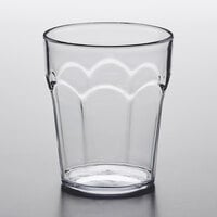 Choice 8 oz. Clear SAN Plastic Paneled Tumbler - 12/Pack